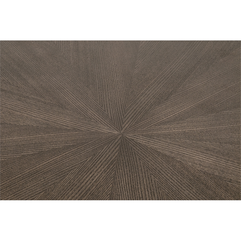 Maklaine Modern Transitional End Table in Burnished Brown Ash Wood