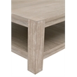 Maklaine Transitional Square Coffee Table in Natural Gray Acacia Wood