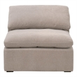 Maklaine Modular Armless Chair in Taupe Micro Boucle Fabric & Espresso