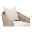 Maklaine Arm Chair in Performance Beige Fabric with Natural Gray Oak & Cane