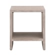 Maklaine Transitional Dovetail End Table in Natural Gray Wood