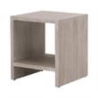 Maklaine Transitional Dovetail End Table in Natural Gray Wood
