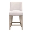 Maklaine Modern Transitional Counter Stool in Beige & Brown Fabric