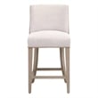 Maklaine Modern Transitional Counter Stool in Beige & Brown Fabric