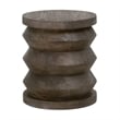 Maklaine Modern Transitional Accent Table in Brown Solid Wood