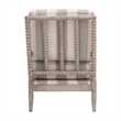 Maklaine Transitional Club Chair in Beige/Gray Fabric & Natural Gray Wood