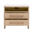 Maklaine Contemporary Transitional 2-Drawer Nightstand in Natural