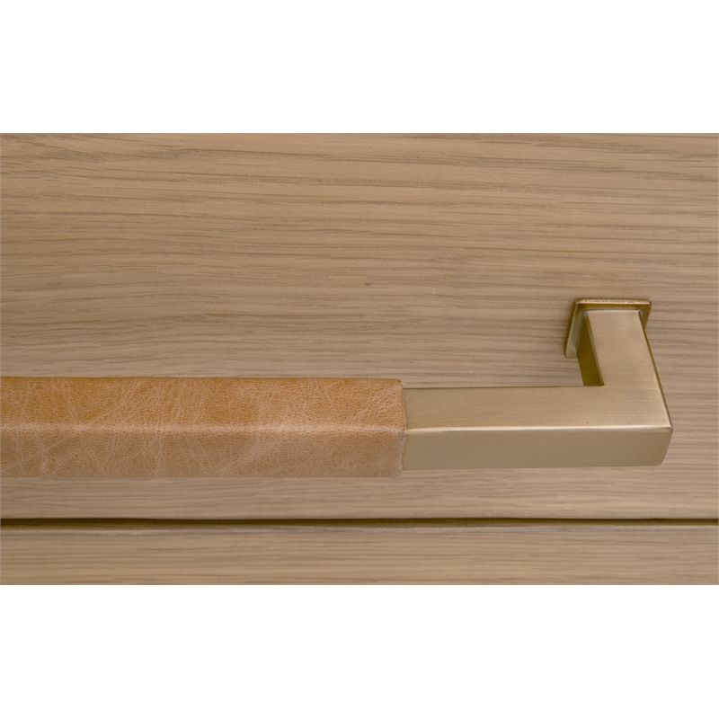 Maklaine Contemporary Transitional 2-Drawer Nightstand in Natural