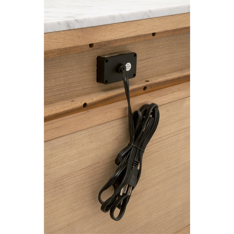 Maklaine Contemporary Transitional 2-Drawer Nightstand in Natural