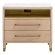 Maklaine Contemporary Transitional 2-Drawer Nightstand in Natural