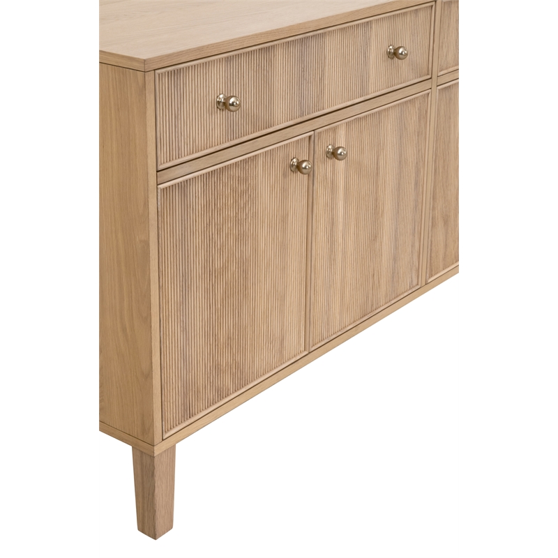 Maklaine Contemporary Transitional Media Sideboard in Natural