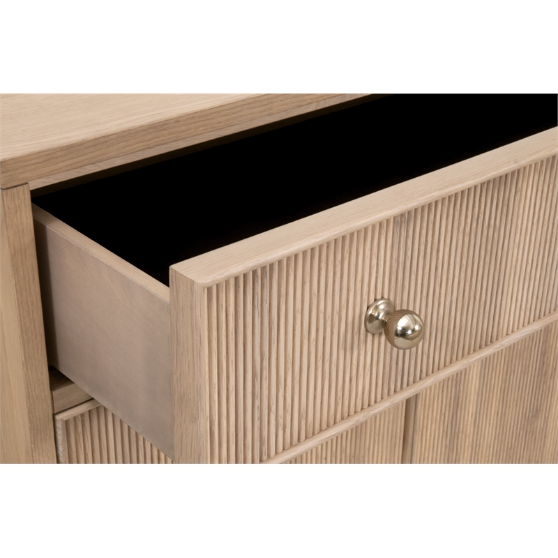 Maklaine Contemporary Transitional Media Sideboard in Natural