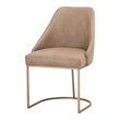 Maklaine Contemporary Transitional Dining Chair Set of 2 in Tan