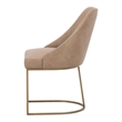 Maklaine Contemporary Transitional Dining Chair Set of 2 in Tan