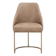 Maklaine Contemporary Transitional Dining Chair Set of 2 in Tan