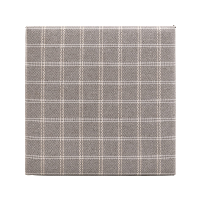 Maklaine Transitional Upholstered Coffee Table in Gray and White