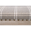 Maklaine Transitional Upholstered Coffee Table in Gray and White
