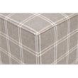 Maklaine Modern Transitional Accent Cube in Gray Finish and White