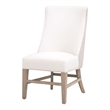 Maklaine Modern Transitional Duet Head Chair in White Finish