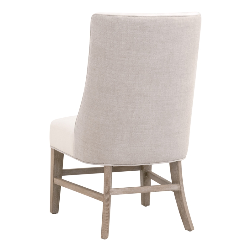Maklaine Modern Transitional Duet Head Chair in White Finish