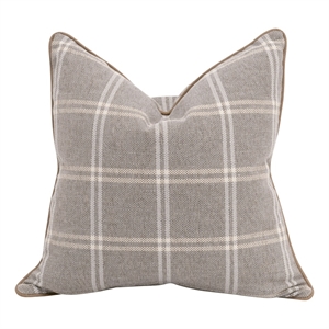 Maklaine Modern Transitional 22&quot Pillow in Gray/White (Set of 2)