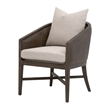 Maklaine Contemporary Transitional Arm Chair in Taupe Finish