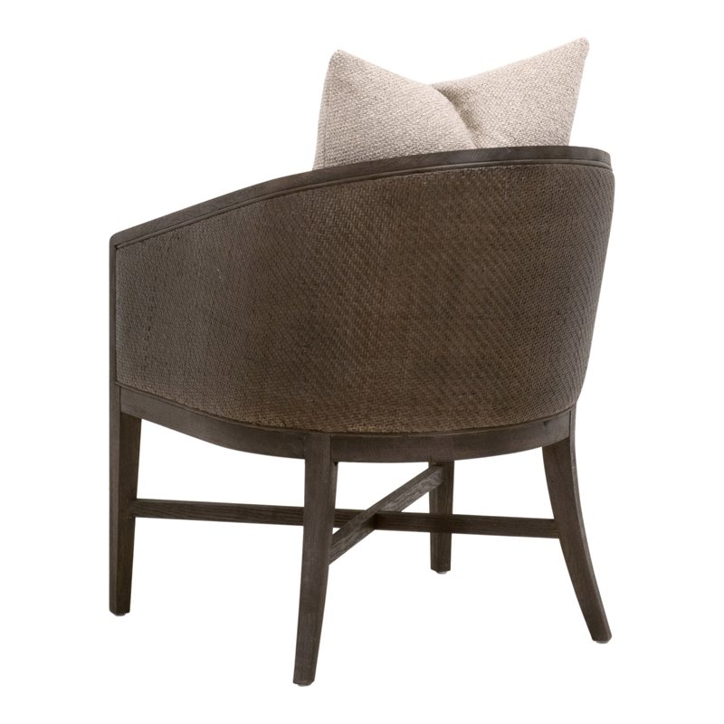 Maklaine Contemporary Transitional Arm Chair in Taupe Finish