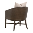 Maklaine Contemporary Transitional Arm Chair in Taupe Finish