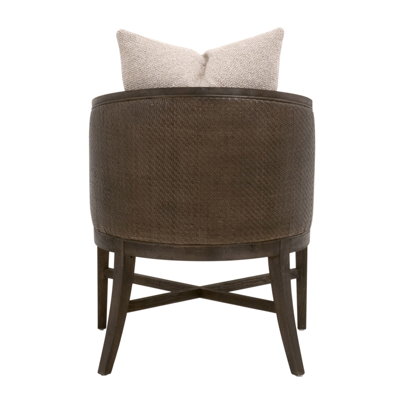 Maklaine Contemporary Transitional Arm Chair in Taupe Finish