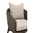 Maklaine Contemporary Transitional Arm Chair in Taupe Finish