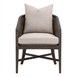 Maklaine Contemporary Transitional Arm Chair in Taupe Finish