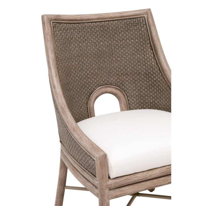 Maklaine Modern Transitional Dining Chair Set of 2 in Natural