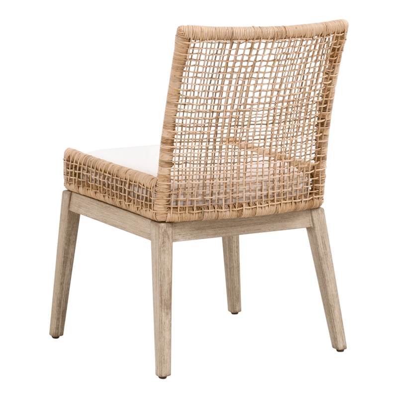 Maklaine Modern Transitional Dining Chair Set of 2 in Natural