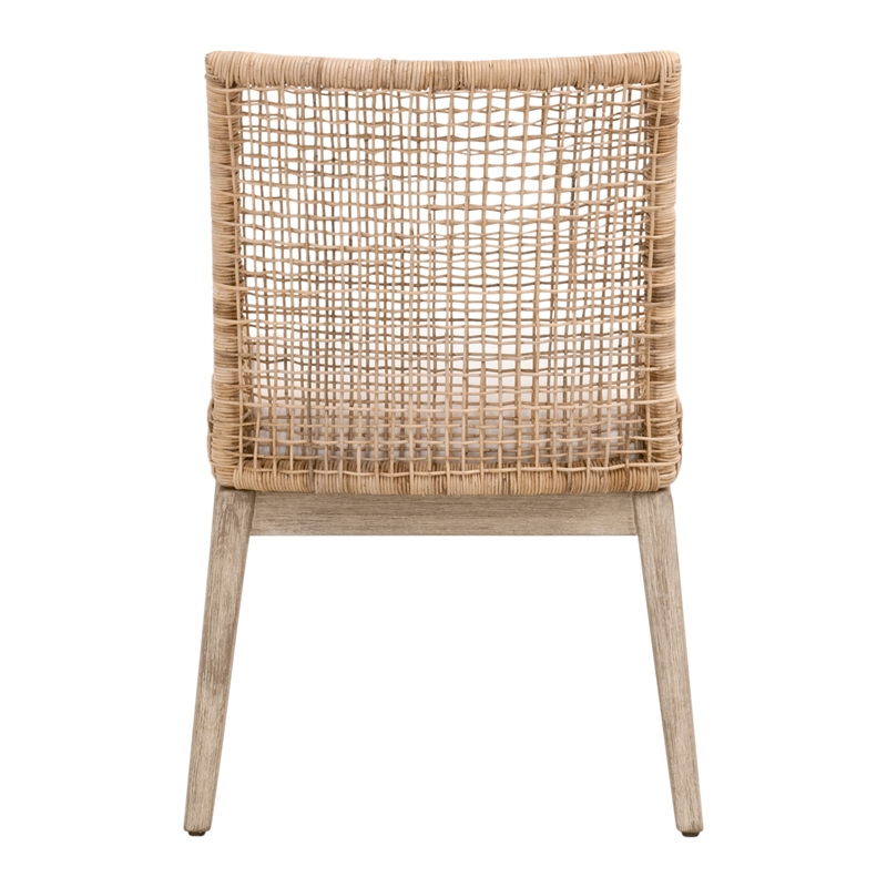Maklaine Modern Transitional Dining Chair Set of 2 in Natural