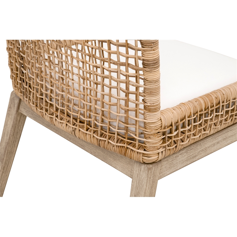 Maklaine Modern Transitional Dining Chair Set of 2 in Natural