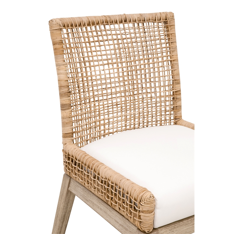 Maklaine Modern Transitional Dining Chair Set of 2 in Natural