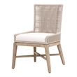 Maklaine Transitional Overlay Dining Chair Set of 2 in Natural