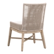 Maklaine Transitional Overlay Dining Chair Set of 2 in Natural