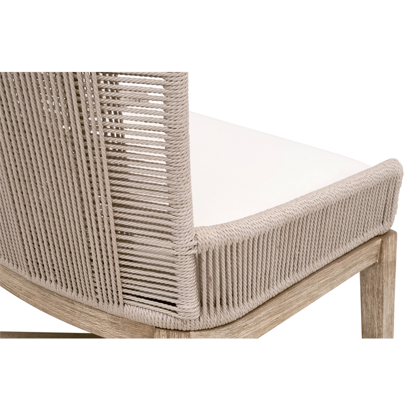 Maklaine Transitional Overlay Dining Chair Set of 2 in Natural