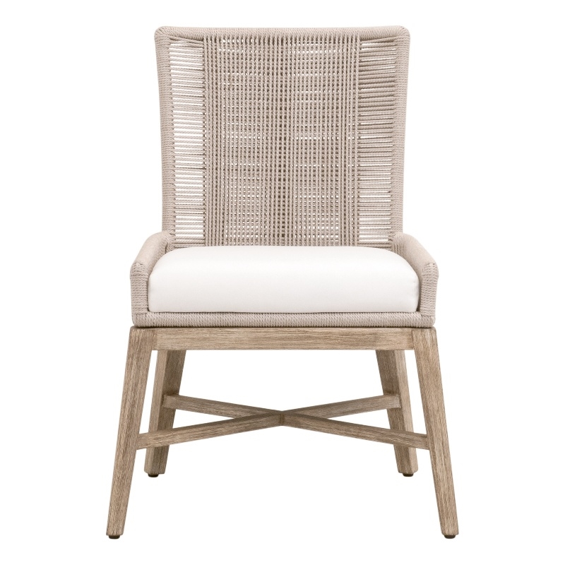 Maklaine Transitional Overlay Dining Chair Set of 2 in Natural