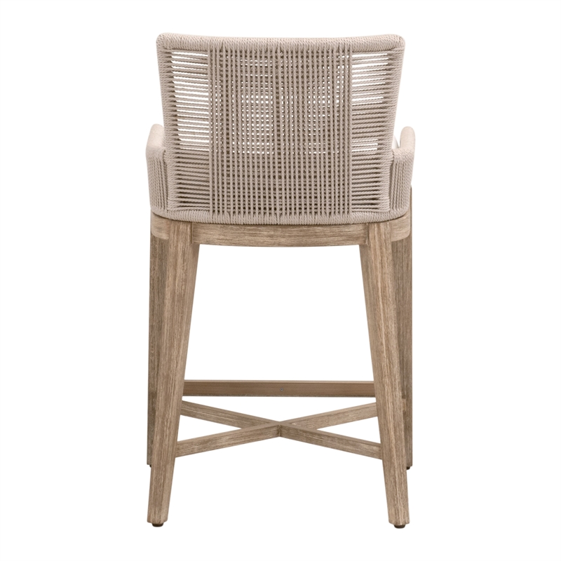 Maklaine Modern Transitional Overlay Counter Stool in Natural