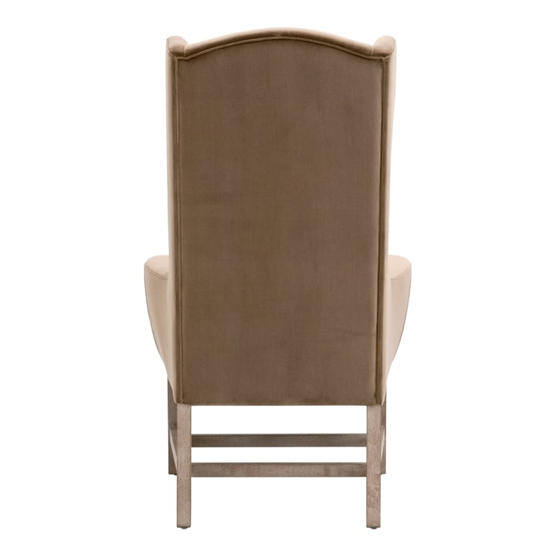 Maklaine Contemporary Transitional Arm Chair in Brown Finish