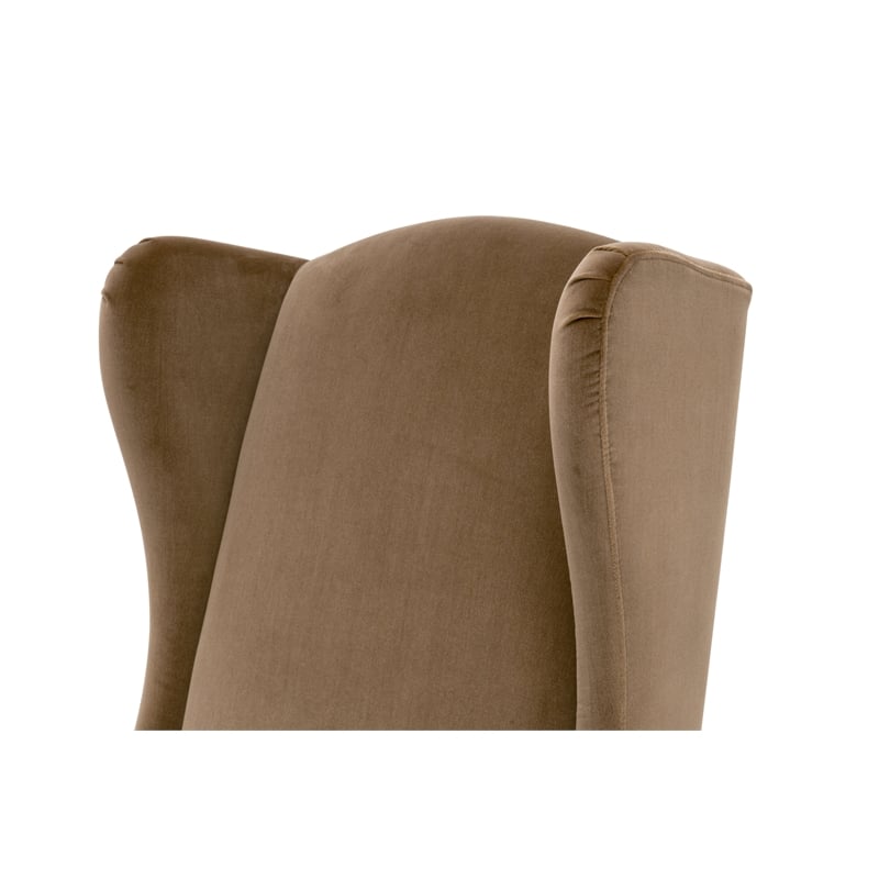 Maklaine Contemporary Transitional Arm Chair in Brown Finish