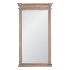 Maklaine Modern Transitional Solid Wood Frame Mirror in Natural