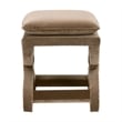 Maklaine Contemporary Transitional Ottoman in Caramel Velvet
