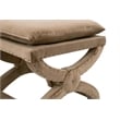 Maklaine Contemporary Transitional Ottoman in Caramel Velvet