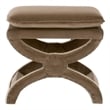 Maklaine Contemporary Transitional Ottoman in Caramel Velvet