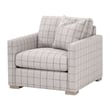Maklaine Transitional Slim Arm Sofa Chair in Natural Gray Oak
