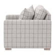 Maklaine Transitional Slim Arm Sofa Chair in Natural Gray Oak
