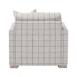 Maklaine Transitional Slim Arm Sofa Chair in Natural Gray Oak